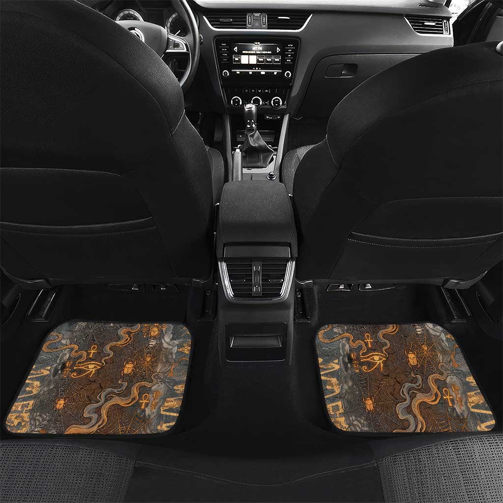 Serket Egyptian Car Mats Jeweled Scorpion and Cobweb Motif in Mystical Egyptian