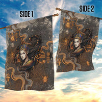 Serket Egyptian Garden Flag Jeweled Scorpion and Cobweb Motif in Mystical Egyptian