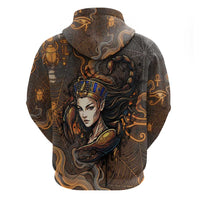Serket Egyptian Hoodie Jeweled Scorpion and Cobweb Motif in Mystical Egyptian