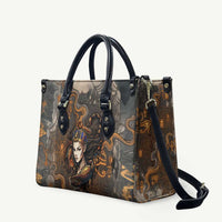 Serket Egyptian Leather Bag Jeweled Scorpion and Cobweb Motif in Mystical Egyptian