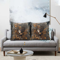 Serket Egyptian Pillow Cover Jeweled Scorpion and Cobweb Motif in Mystical Egyptian
