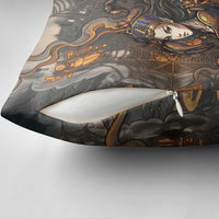 Serket Egyptian Pillow Cover Jeweled Scorpion and Cobweb Motif in Mystical Egyptian
