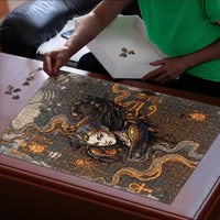 Serket Egyptian Puzzle Jeweled Scorpion and Cobweb Motif in Mystical Egyptian