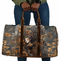 Serket Egyptian Travel Bag Jeweled Scorpion and Cobweb Motif in Mystical Egyptian