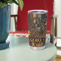 Serket Egyptian Tumbler Cup Jeweled Scorpion and Cobweb Motif in Mystical Egyptian
