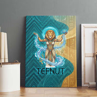 Tefnut Ancient Egyptian Canvas Wall Art with Water Drop and Lion Symbol