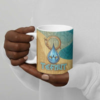 Tefnut Ancient Egyptian Ceramic Mug with Water Drop and Lion Symbol