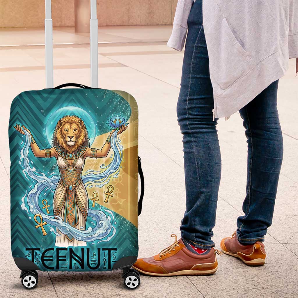 Tefnut Ancient Egyptian Luggage Cover with Water Drop and Lion Symbol