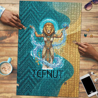 Tefnut Ancient Egyptian Puzzle with Water Drop and Lion Symbol