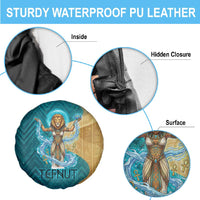 Tefnut Ancient Egyptian Spare Tire Cover with Water Drop and Lion Symbol