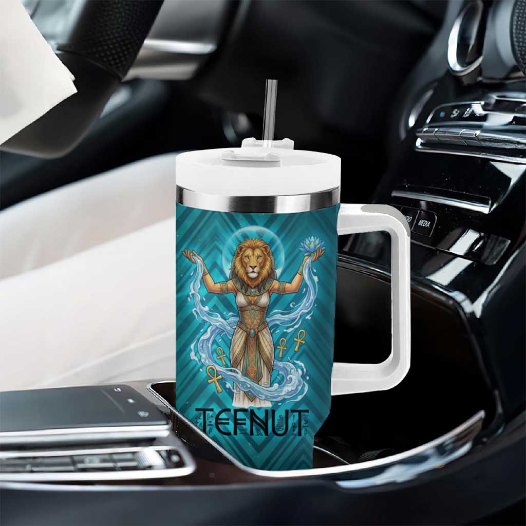 Tefnut Ancient Egyptian Tumbler With Handle with Water Drop and Lion Symbol