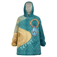 Tefnut Ancient Egyptian Wearable Blanket Hoodie with Water Drop and Lion Symbol