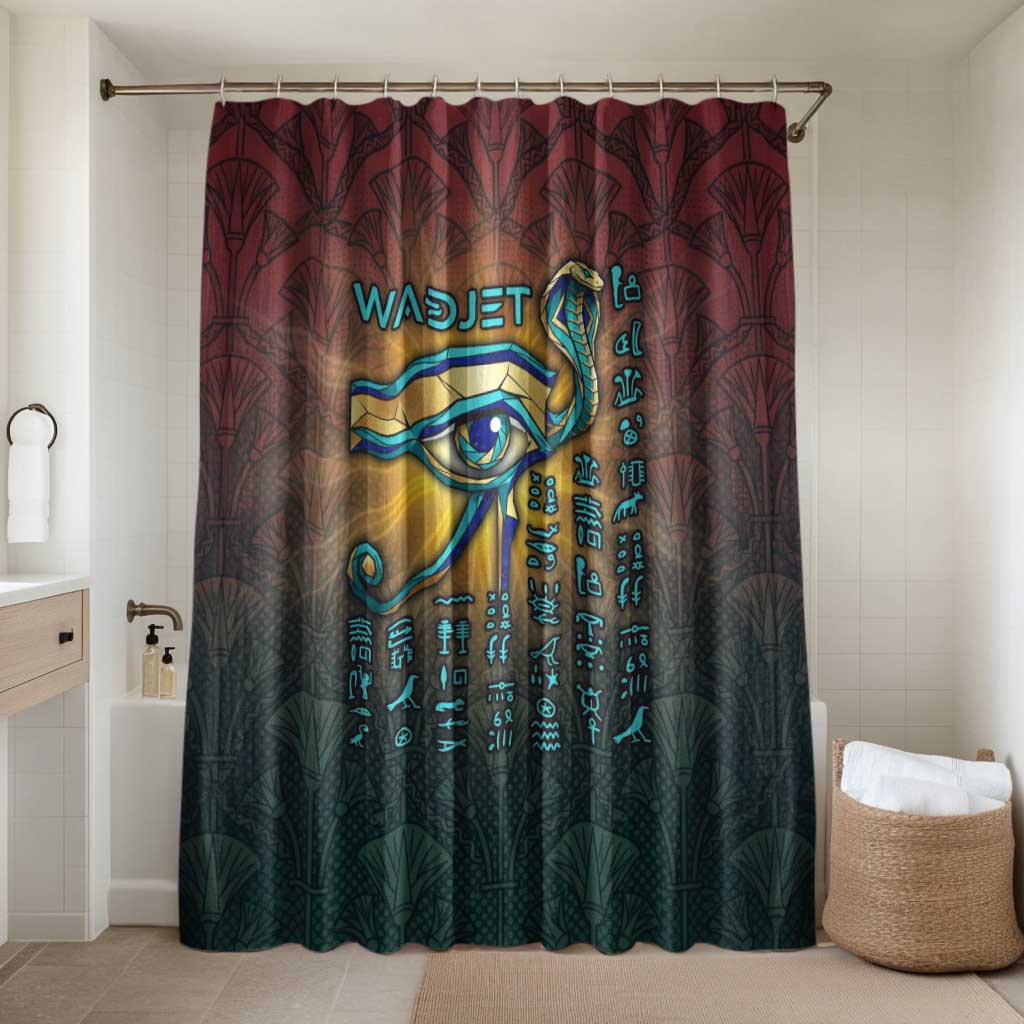 Egyptian Wadjet Winged Cobra Bathroom Set with Eye of Horus in Fiery Royal Protector Theme