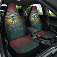 Egyptian Wadjet Winged Cobra Car Seat Cover with Eye of Horus in Fiery Royal Protector Theme