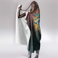 Egyptian Wadjet Winged Cobra Hooded Blanket with Eye of Horus in Fiery Royal Protector Theme