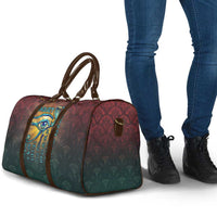 Egyptian Wadjet Winged Cobra Travel Bag with Eye of Horus in Fiery Royal Protector Theme