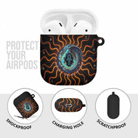 Wadjet Fiery Serpent AirPods Case Egyptian Ankh Symbol in Dark Flame Protector Theme