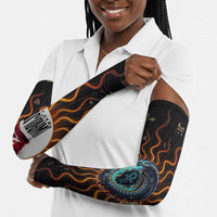 Wadjet Fiery Serpent Arm Sleeves Egyptian Ankh Symbol in Dark Flame Protector Theme