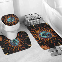Wadjet Fiery Serpent Bathroom Set Egyptian Ankh Symbol in Dark Flame Protector Theme
