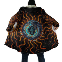 Wadjet Fiery Serpent Cloak Egyptian Ankh Symbol in Dark Flame Protector Theme