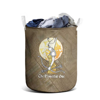 Wosret Egyptian Laundry Basket with Golden Scepter and Archer Motif in Ancient Protector