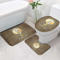 Wosret Egyptian Bathroom Set with Golden Scepter and Archer Motif in Ancient Protector