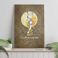 Wosret Egyptian Canvas Wall Art with Golden Scepter and Archer Motif in Ancient Protector