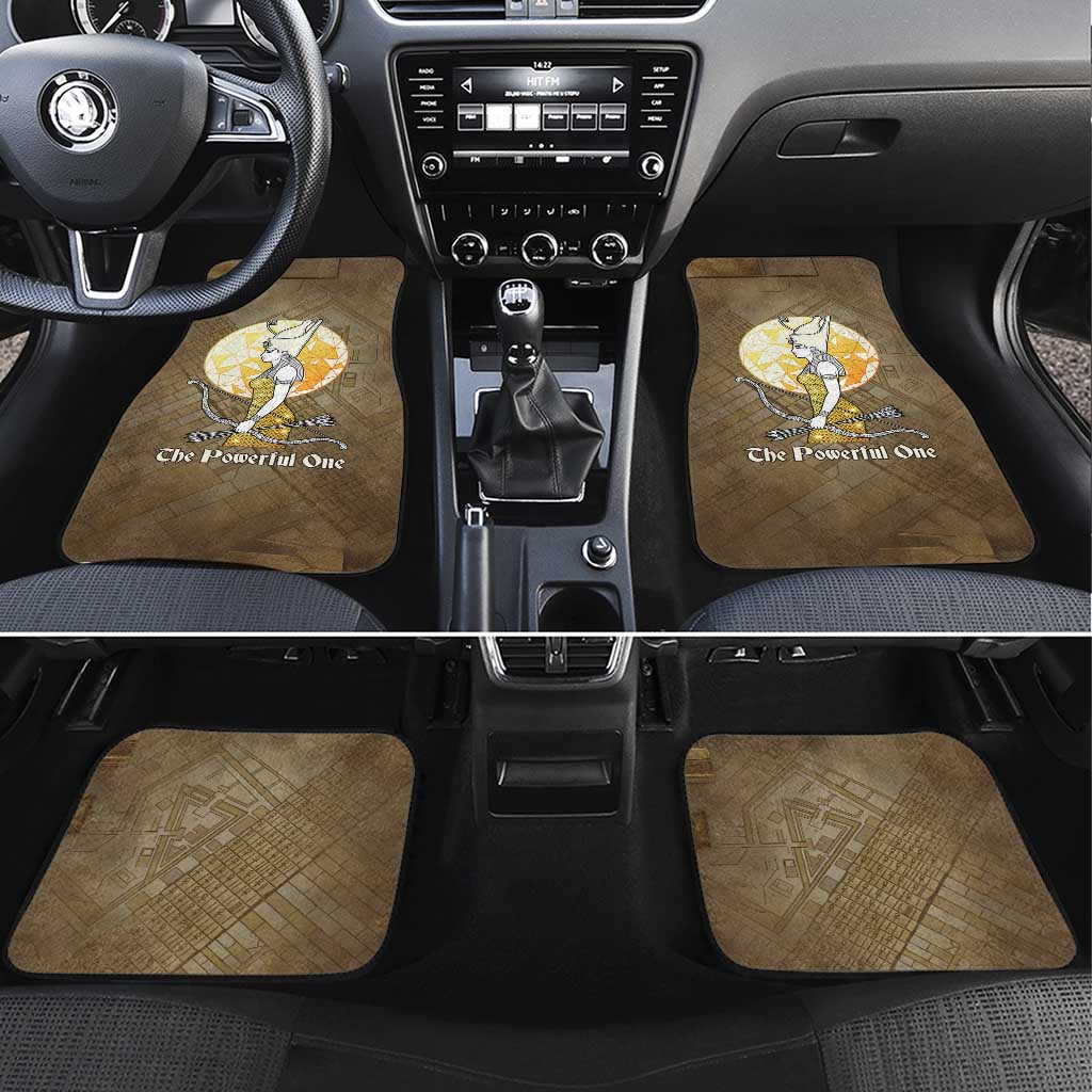 Wosret Egyptian Car Mats with Golden Scepter and Archer Motif in Ancient Protector