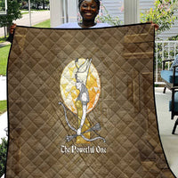Wosret Egyptian Quilt with Golden Scepter and Archer Motif in Ancient Protector