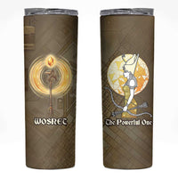 Wosret Egyptian Skinny Tumbler with Golden Scepter and Archer Motif in Ancient Protector