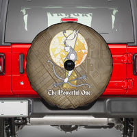 Wosret Egyptian Spare Tire Cover with Golden Scepter and Archer Motif in Ancient Protector