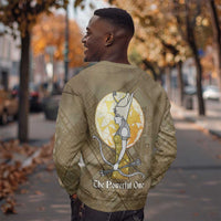 Wosret Egyptian Sweatshirt with Golden Scepter and Archer Motif in Ancient Protector
