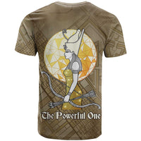 Wosret Egyptian T shirt with Golden Scepter and Archer Motif in Ancient Protector