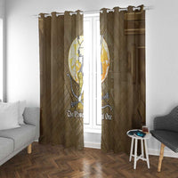 Wosret Egyptian Window Curtain with Golden Scepter and Archer Motif in Ancient Protector