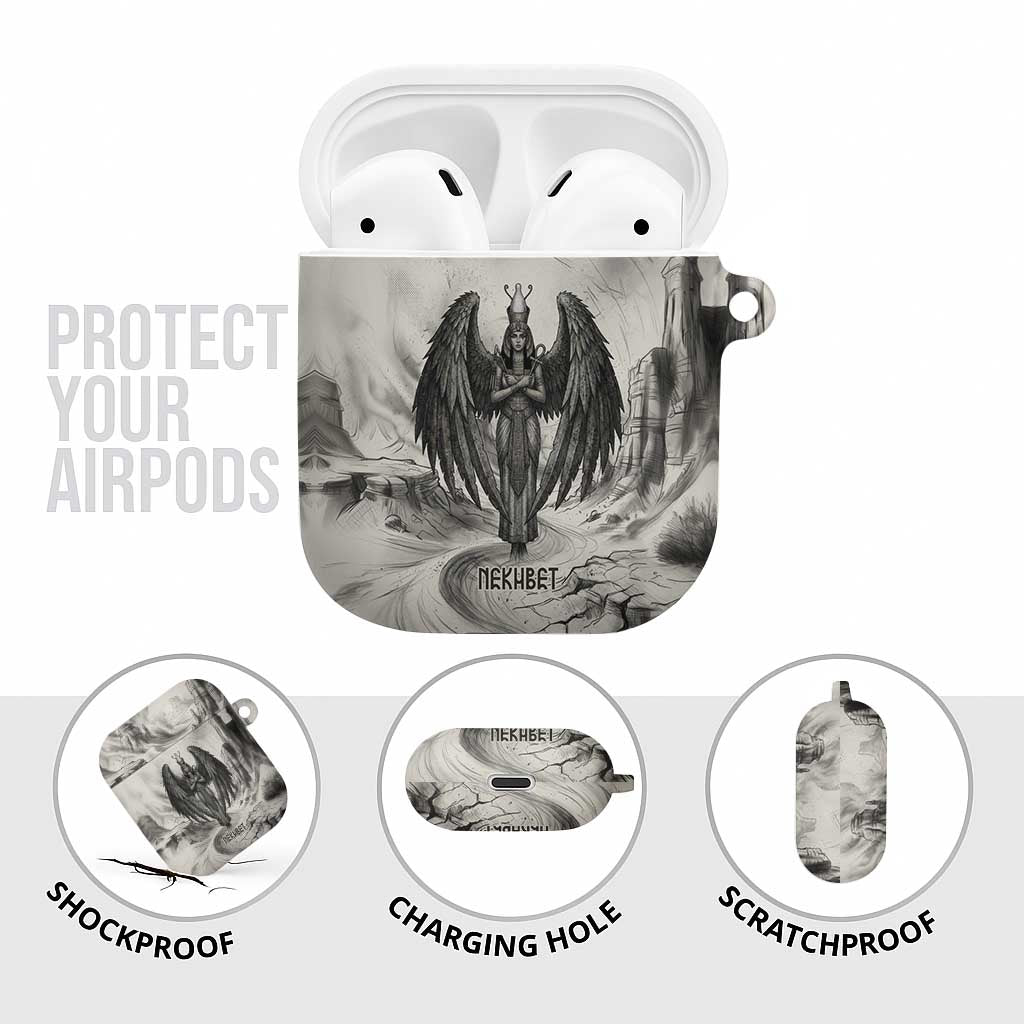 Nekhbet Egyptian AirPods Case Vulture Goddess Mother of Protection Wings Claws Desert
