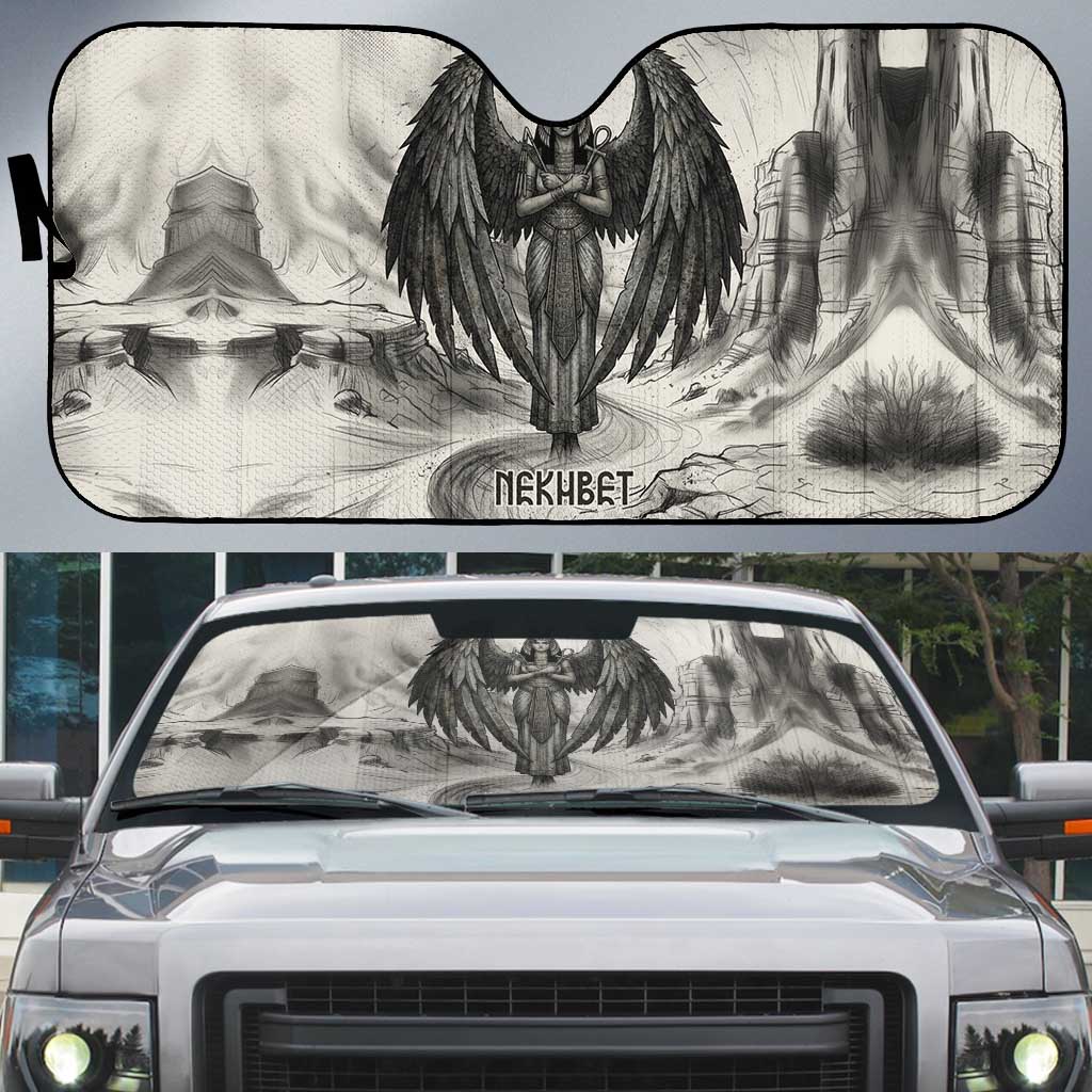 Nekhbet Egyptian Auto Sun Shade Vulture Goddess Mother of Protection Wings Claws Desert