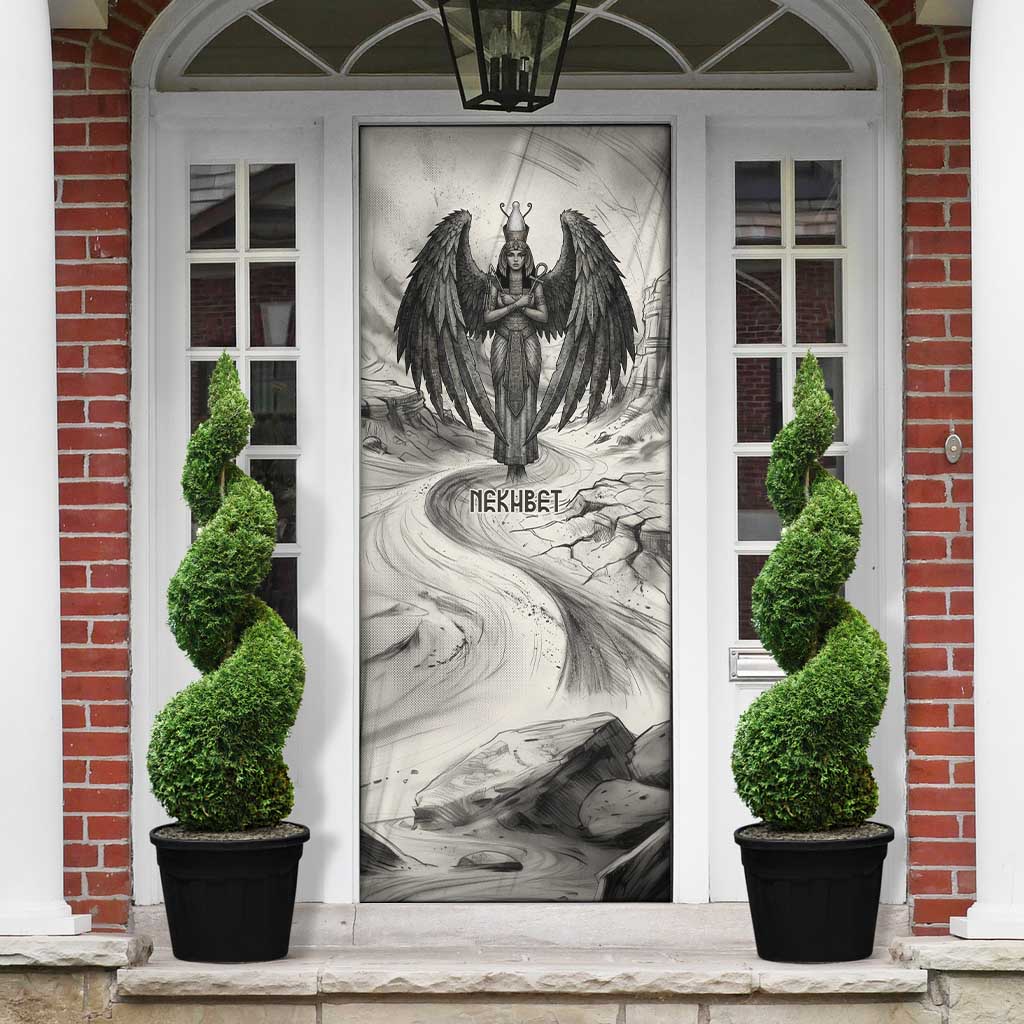 Nekhbet Egyptian Door Cover Vulture Goddess Mother of Protection Wings Claws Desert