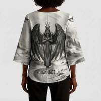Nekhbet Egyptian Kimono Sleeve Blouse Vulture Goddess Mother of Protection Wings Claws Desert
