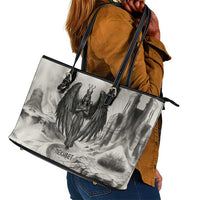 Nekhbet Egyptian Leather Tote Bag Vulture Goddess Mother of Protection Wings Claws Desert