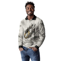 Nekhbet Egyptian Long Sleeve Polo Shirt Vulture Goddess Mother of Protection Wings Claws Desert