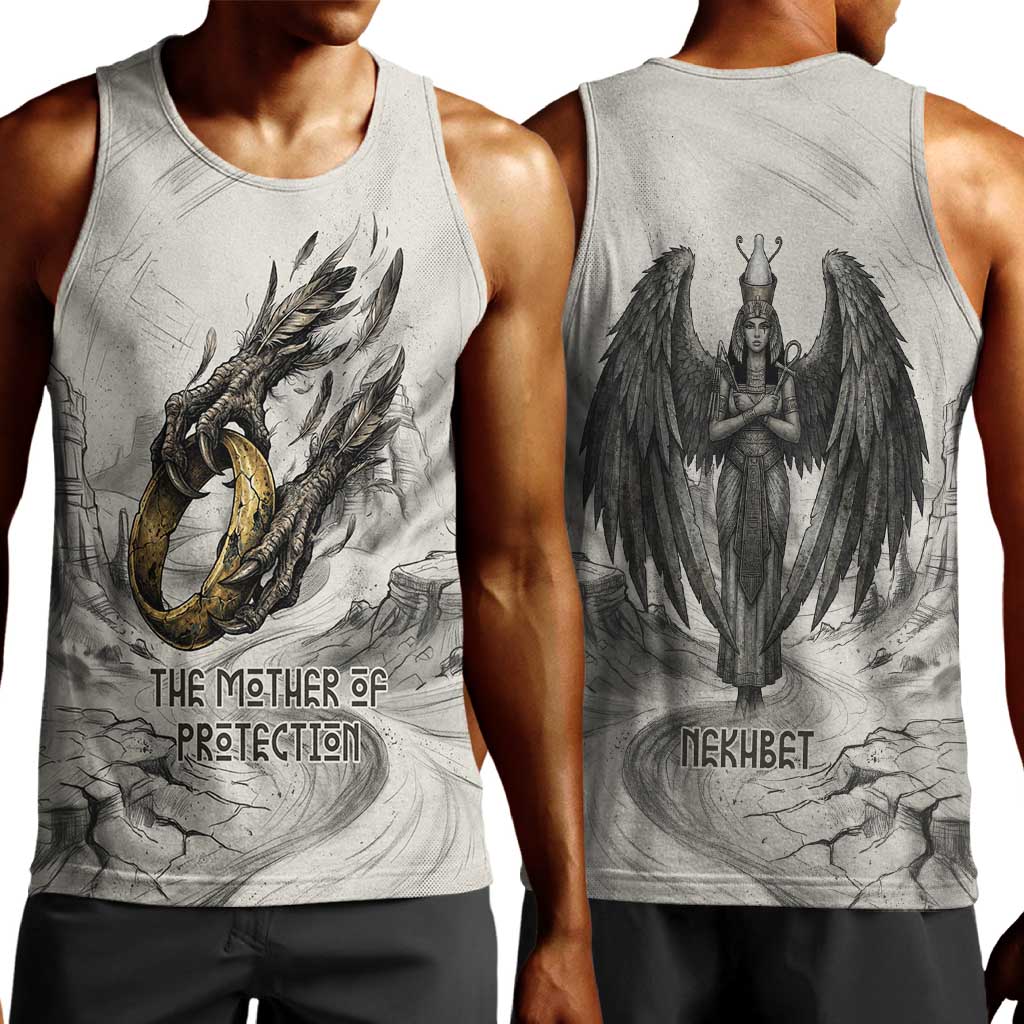 Nekhbet Egyptian Men Tank Top Vulture Goddess Mother of Protection Wings Claws Desert