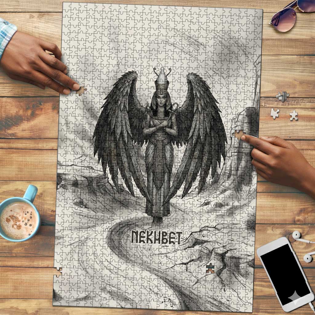 Nekhbet Egyptian Puzzle Vulture Goddess Mother of Protection Wings Claws Desert