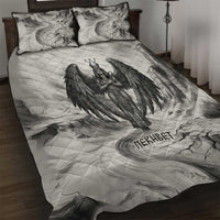 Nekhbet Egyptian Quilt Bed Set Vulture Goddess Mother of Protection Wings Claws Desert