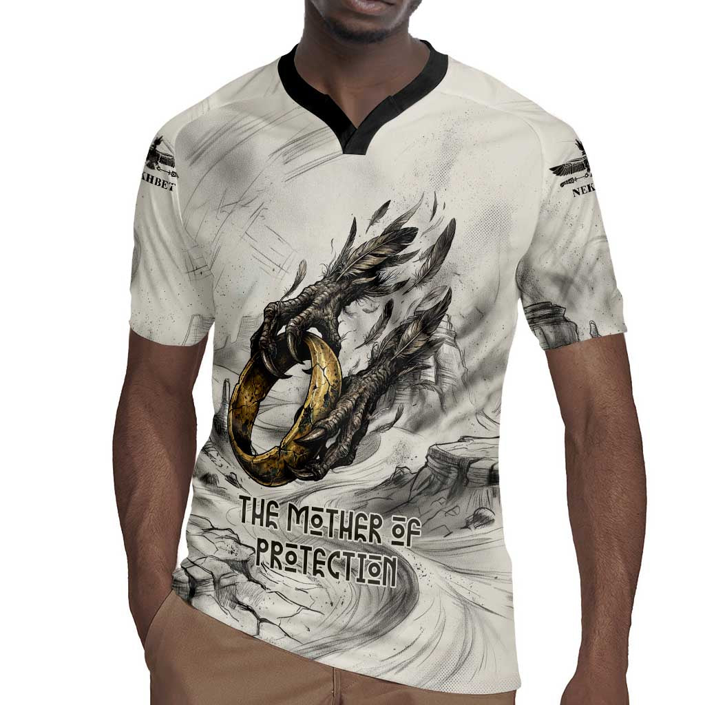 Nekhbet Egyptian Rugby Jersey Vulture Goddess Mother of Protection Wings Claws Desert