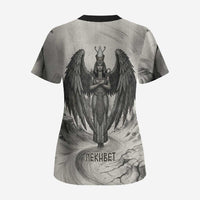 Nekhbet Egyptian Scrub Top Vulture Goddess Mother of Protection Wings Claws Desert
