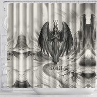 Nekhbet Egyptian Shower Curtain Vulture Goddess Mother of Protection Wings Claws Desert