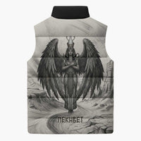 Nekhbet Egyptian Sleeveless Puffer Jacket Vulture Goddess Mother of Protection Wings Claws Desert