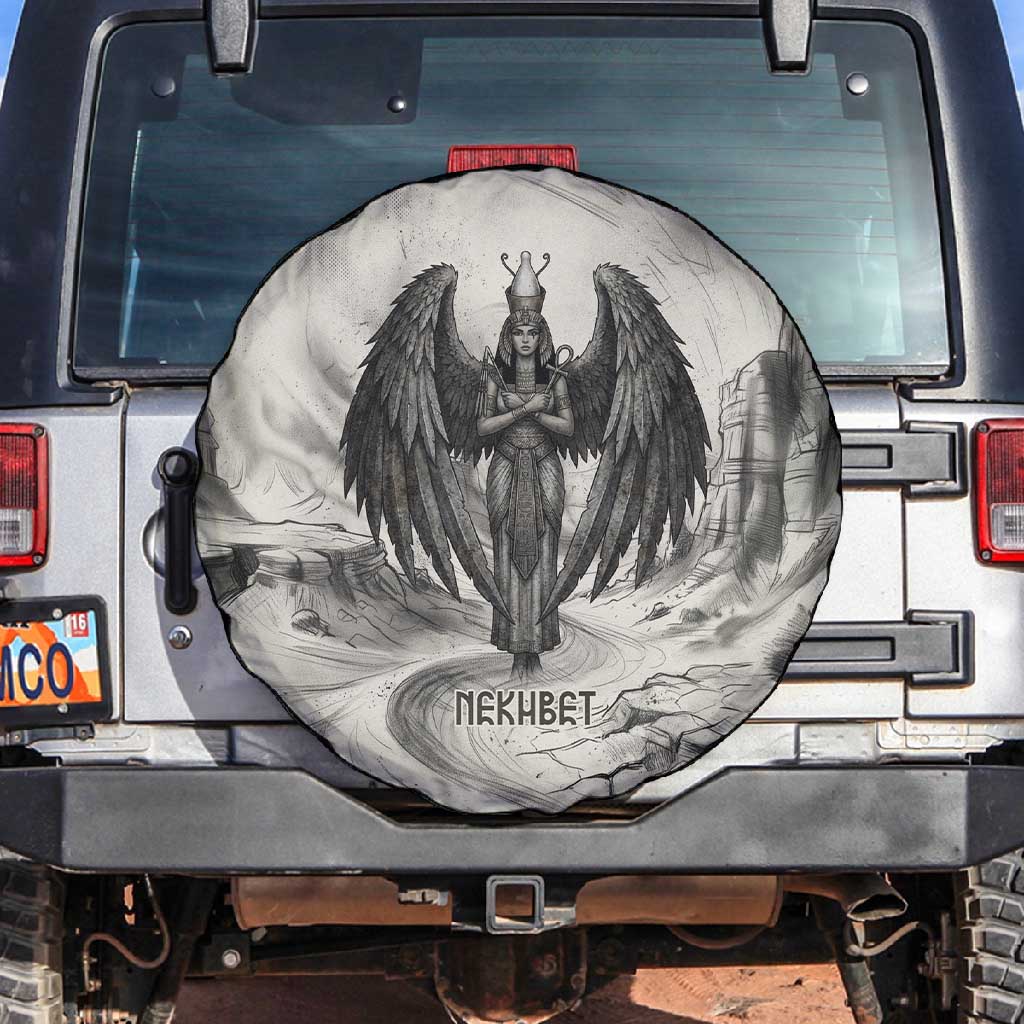 Nekhbet Egyptian Spare Tire Cover Vulture Goddess Mother of Protection Wings Claws Desert