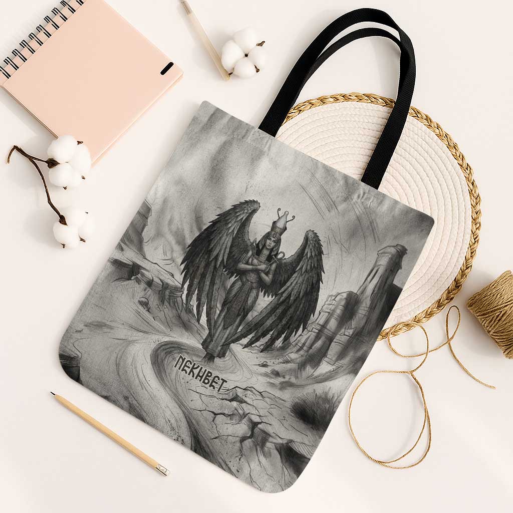 Nekhbet Egyptian Tote Bag Vulture Goddess Mother of Protection Wings Claws Desert