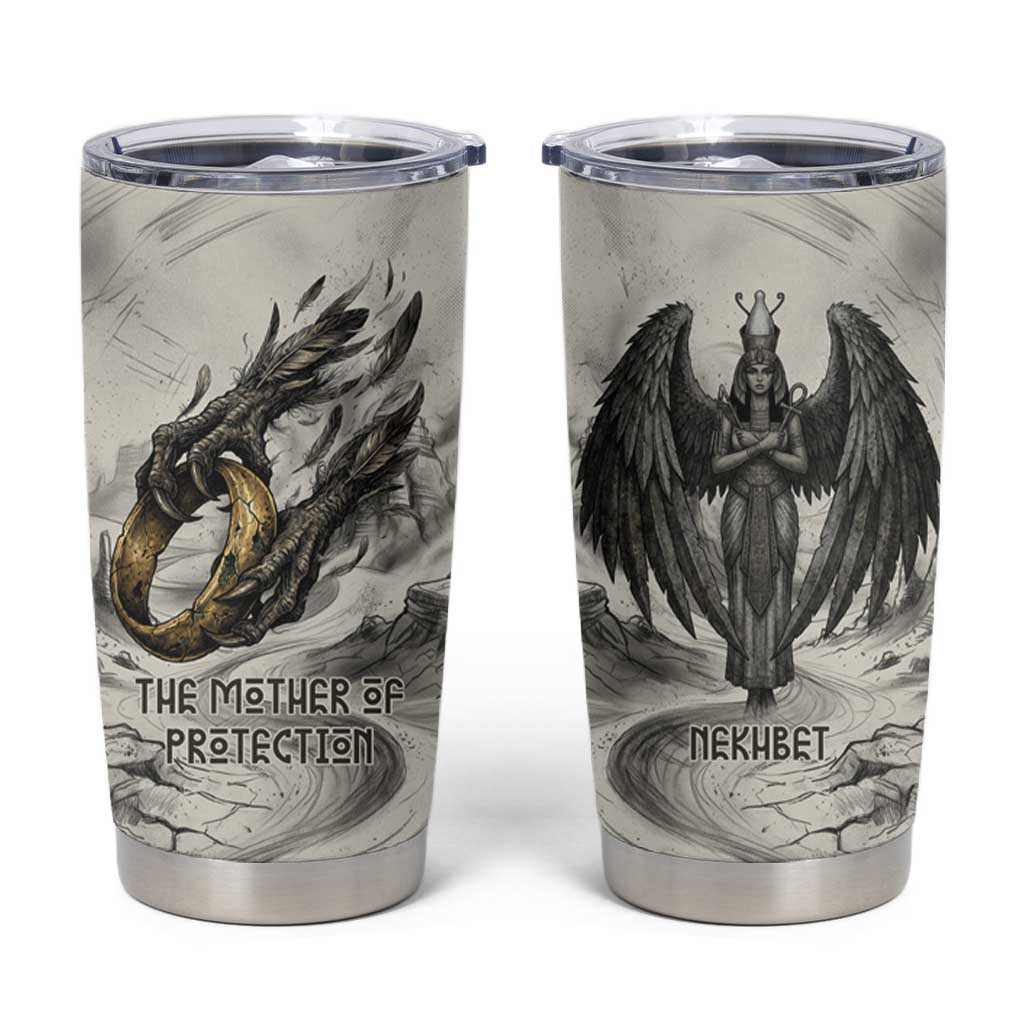 Nekhbet Egyptian Tumbler Cup Vulture Goddess Mother of Protection Wings Claws Desert